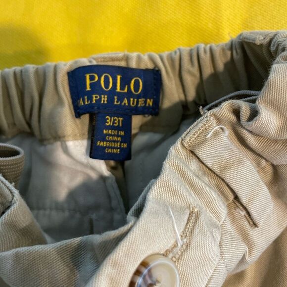 Polo Ralph Lauren Khaki’s and Long Sleeved Polo Shirt Size 3T - Picture 3 of 5